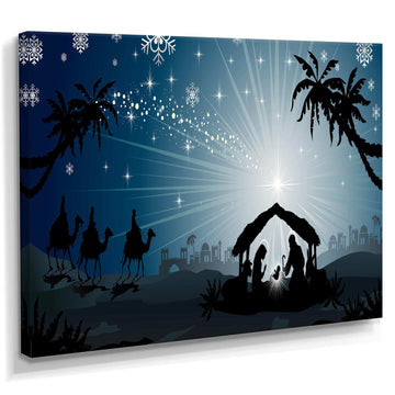 Christmas Nativity Scene with Three Wise Men